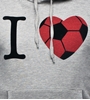 Bild von COPA Football - I Love Football Hooded Sweater - Grey Melee