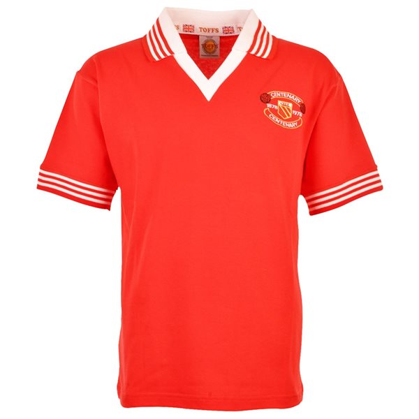 Bild von Manchester Reds Retro Fußball Trikot 'Centenary' 1978-1979