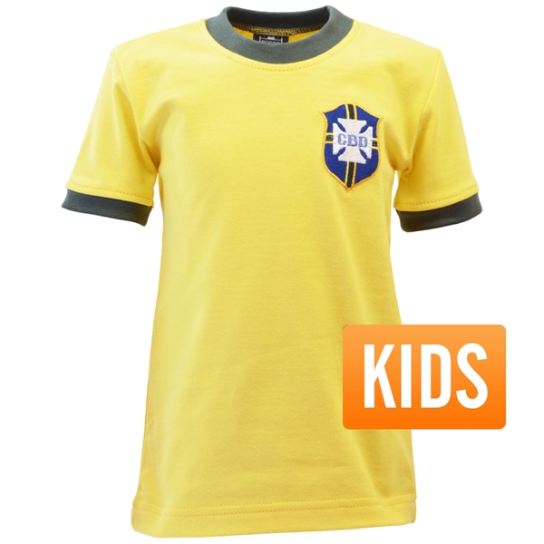 Bild von Brazil Retro Fußball Trikot WM 1970 - Kids