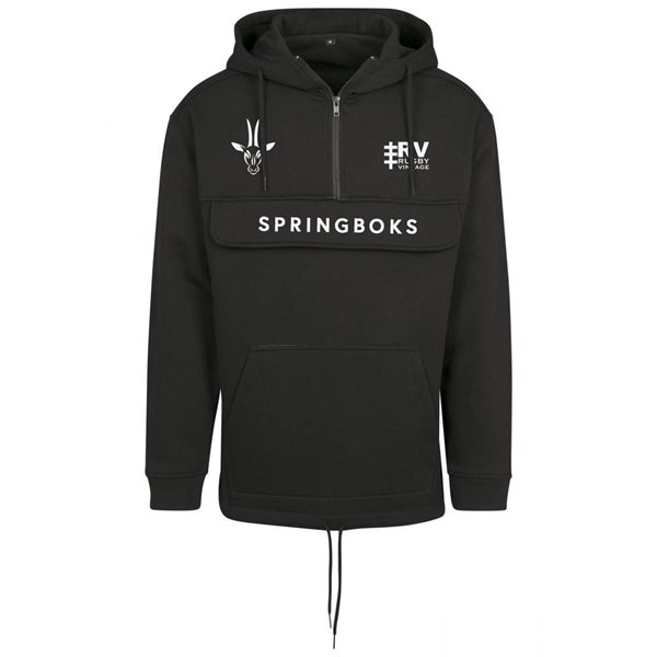 Bild von Rugby Vintage - Springboks Anorak Kapuzenpulli - Schwarz