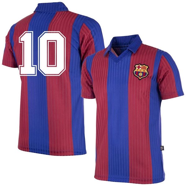FC Barcelona Retro Football Shirt 1990-1991 + Number 10
