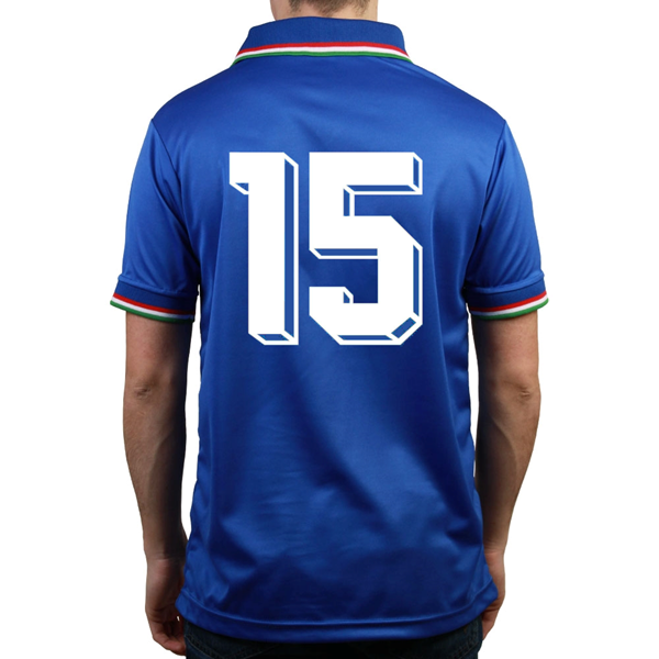 Italy Retro Football Shirt W.C. 1990 + Number 15 (R. Baggio) 