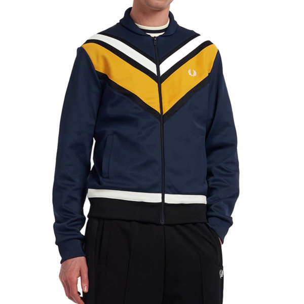 Fred Perry - V-Panel Track Jacket - Dark Carbon