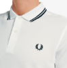 Fred Perry - Twin Tipped Polo Shirt - White/ Black