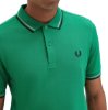 Fred Perry - Twin Tipped Polo Shirt - Green/ Seagrass/ Navy
