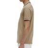 Fred Perry - Twin Tipped Polo Shirt - Warm Stone/ Snow White/ Black