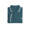 Fred Perry - Twin Tipped Polo Shirt - Petrol Blue/ Light Oyster