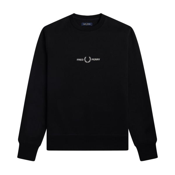 Fred Perry - Embroidered Sweater - Zwart