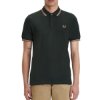 Fred Perry - Twin Tipped Polo Shirt - Night Green/ Warm Grey/ Light Rust