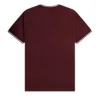 Bild von Fred Perry - Twin Tipped T-Shirt - Oxblood/ Ecru