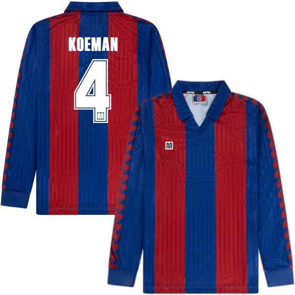 Bild von Meyba - Barcelona Retro Fussballtrikot 1989-1992 (Lange Ärmel) + Koeman 4