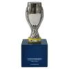 UEFA Super Cup Official Trophy Replica on Wooden Pedestal (45mm)