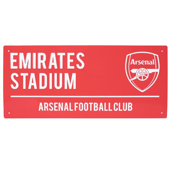 Arsenal FC Street Sign - Red (40cm x 18cm)