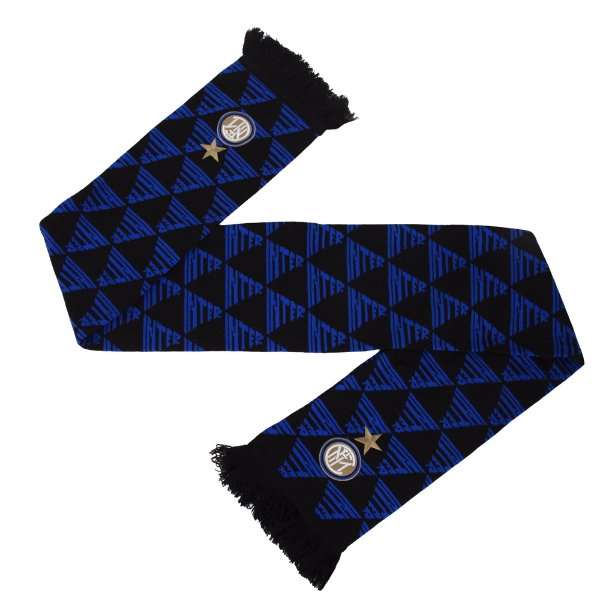 FC Internazionale All Over Pattern Scarf - Black/ Blue