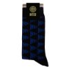 FC Internazionale All Over Pattern Sokken - Zwart/ Blauw