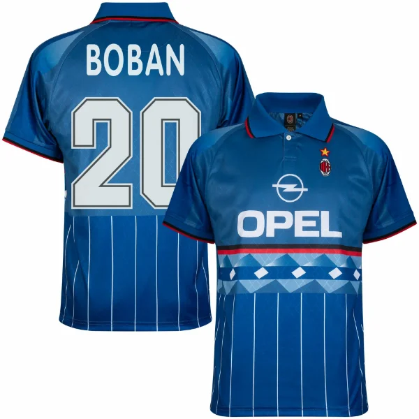 Bild von AC Milan 4. Retro-Fußballtrikot 1995–1996 + Boban 20
