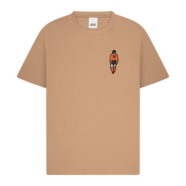 Johan Cruyff - Luxury Signature T-Shirt - Zand